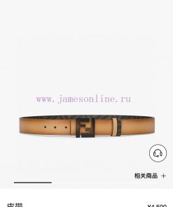 FENDI FendiFull set of the same width 4.0CM double ring front and back waist belt FF nail bu jo6i3tlu
