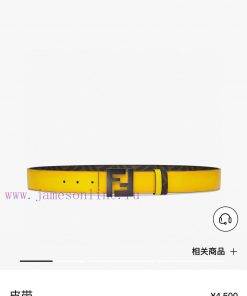 FENDI FendiFull set of the same width 4.0CM double ring front and back waist belt FF nail bu 1ymis2f2