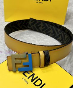 FENDI FendiFull set of the same width 4.0CM double ring front and back waist belt FF nail bu pcue1gtd