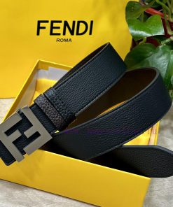 FENDL 40MM wide double-sided original calf leather with a single ruthenium palladium plated 7br3v5qy