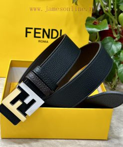 FENDL 40MM wide double-sided original calf leather with a single ruthenium palladium plated s5twcs5s