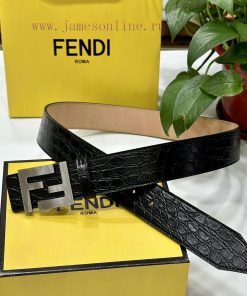 FENDL 40MM wide double-sided original calf leather with a single ruthenium palladium plated qnwh962w