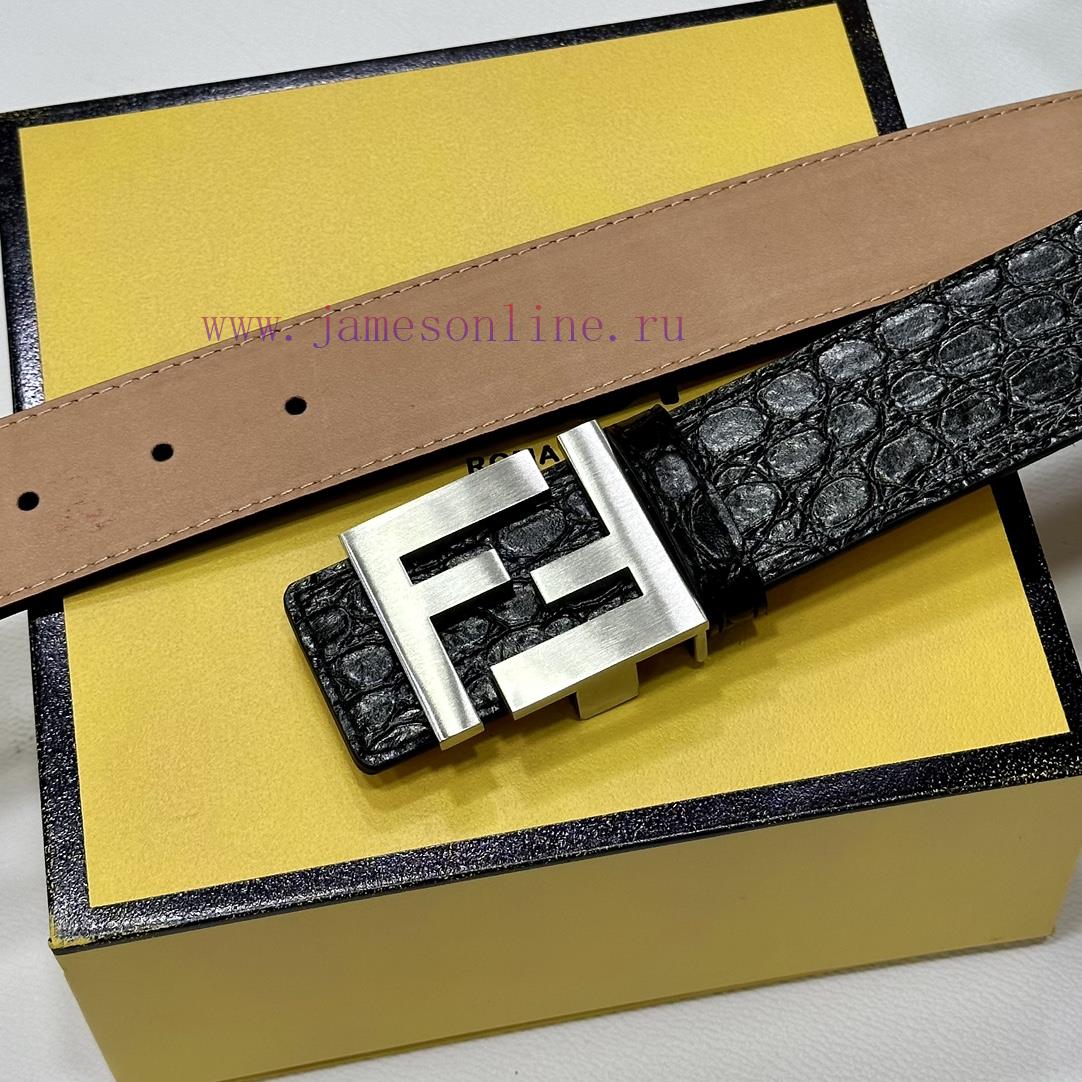 FENDL 40MM wide double-sided original calf leather with a single ruthenium palladium plated todmr6xy - Image 3
