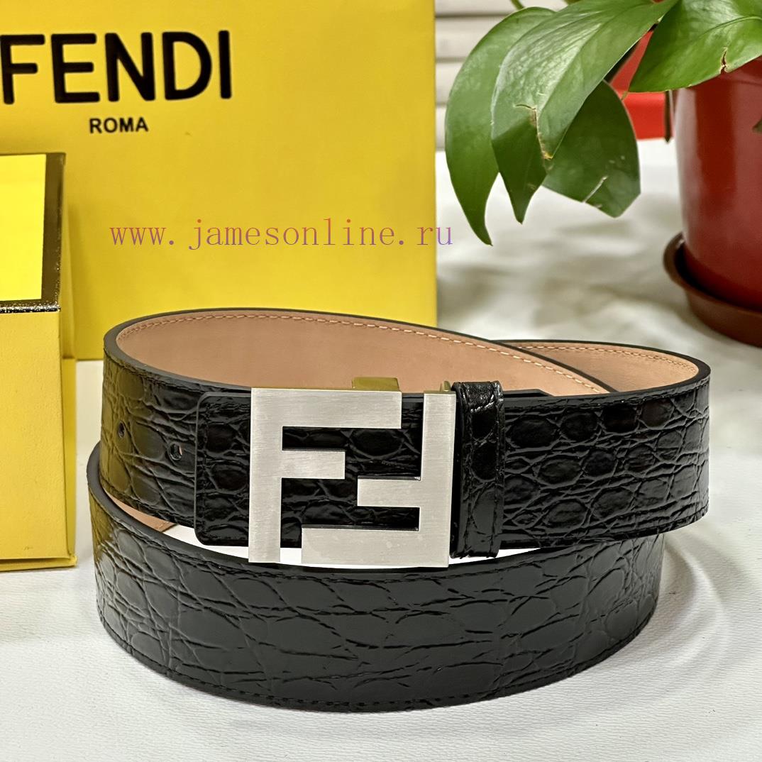 FENDL 40MM wide double-sided original calf leather with a single ruthenium palladium plated todmr6xy - Image 6
