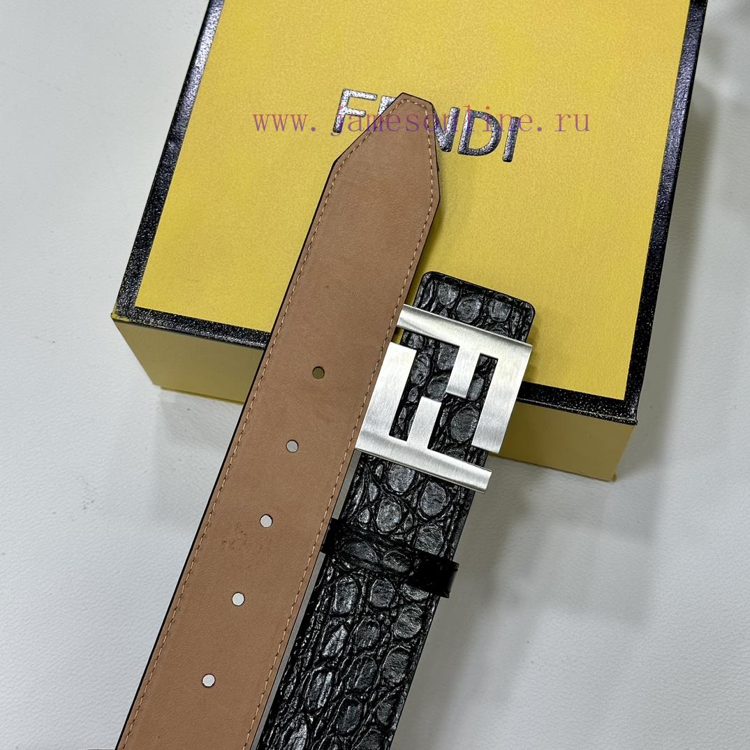 FENDL 40MM wide double-sided original calf leather with a single ruthenium palladium plated todmr6xy - Image 8