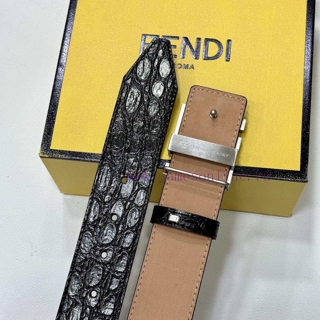 FENDL 40MM wide double-sided original calf leather with a single ruthenium palladium plated todmr6xy - Image 9