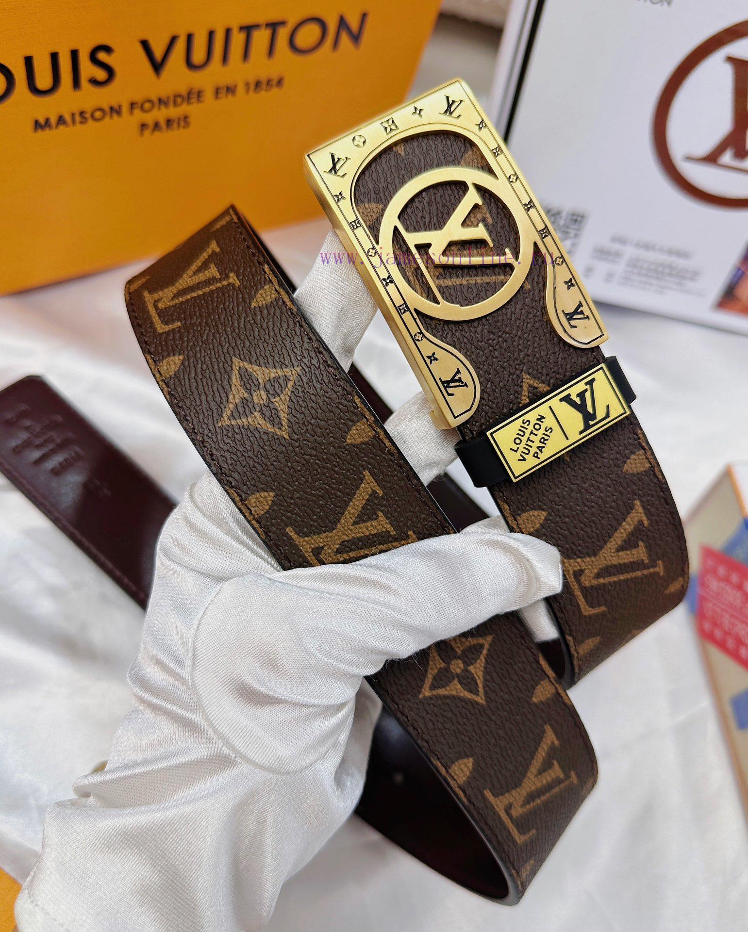 Belt LV Louis Vuitton's top tier replicaThe waistband is made of 100% cowhide, ensuring genu mcsb3ep7 - Image 4