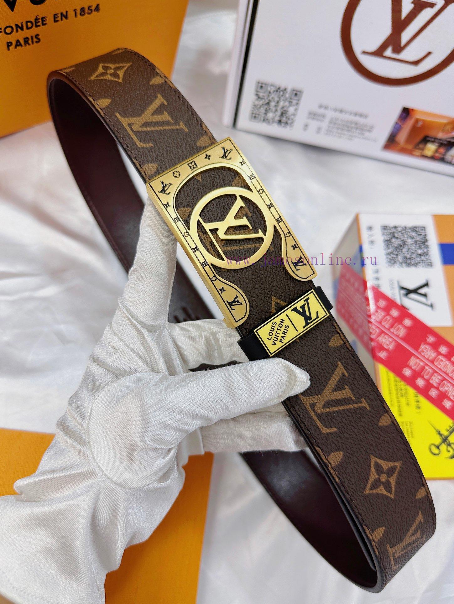 Belt LV Louis Vuitton's top tier replicaThe waistband is made of 100% cowhide, ensuring genu mcsb3ep7 - Image 5