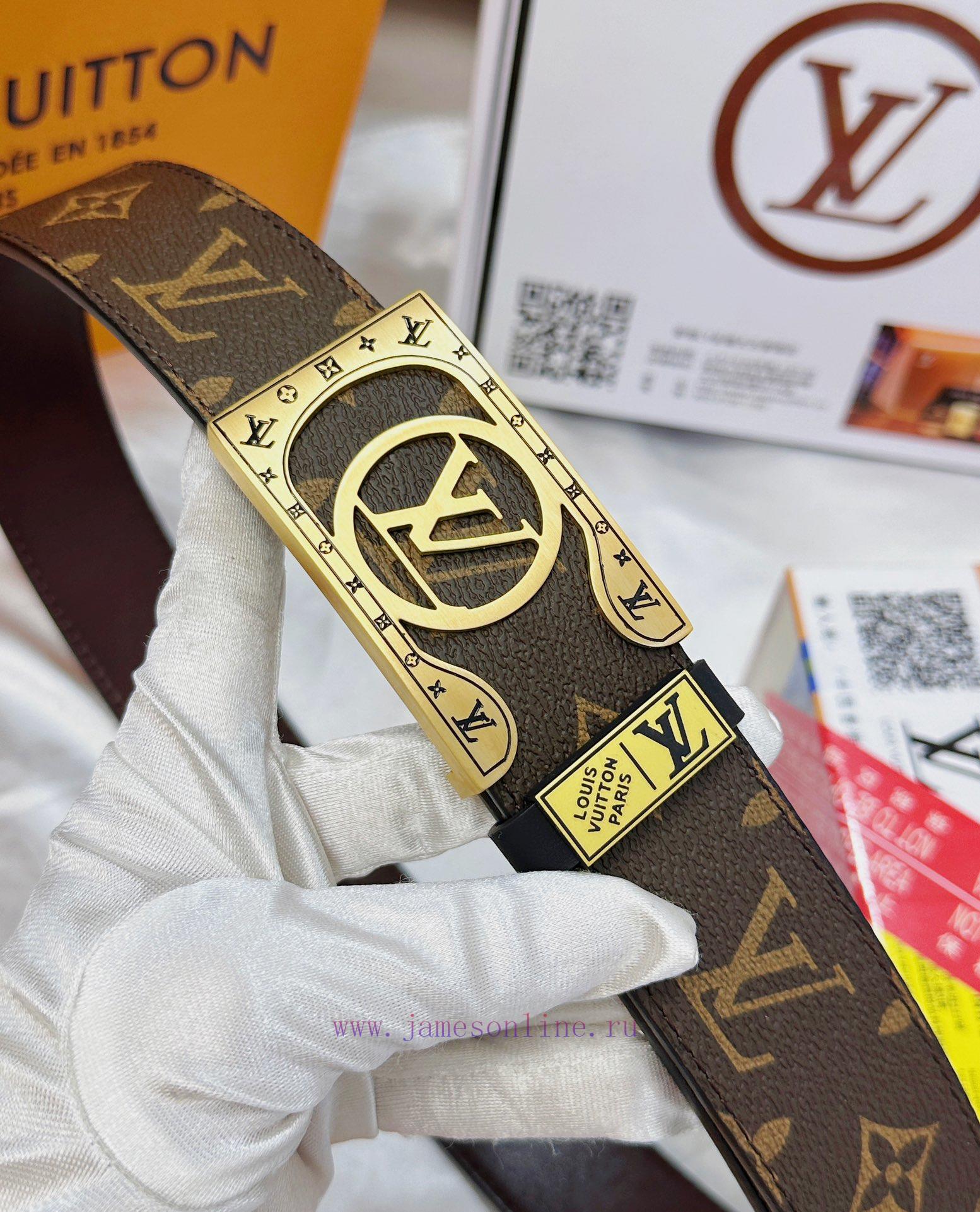 Belt LV Louis Vuitton's top tier replicaThe waistband is made of 100% cowhide, ensuring genu mcsb3ep7 - Image 9