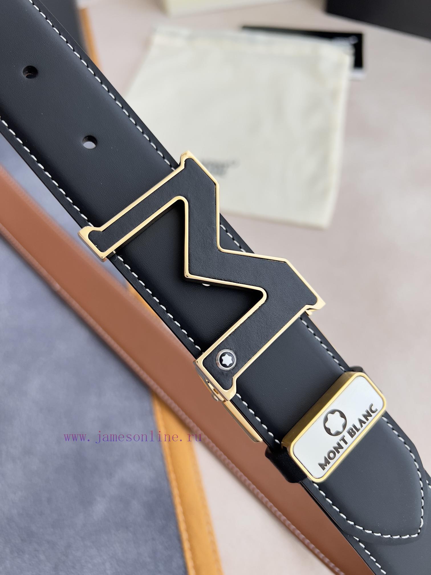 Montblanc Montblanc ️ Belt and beltHanging buckle, new original classic boutique leather let wwjthq3y - Image 4