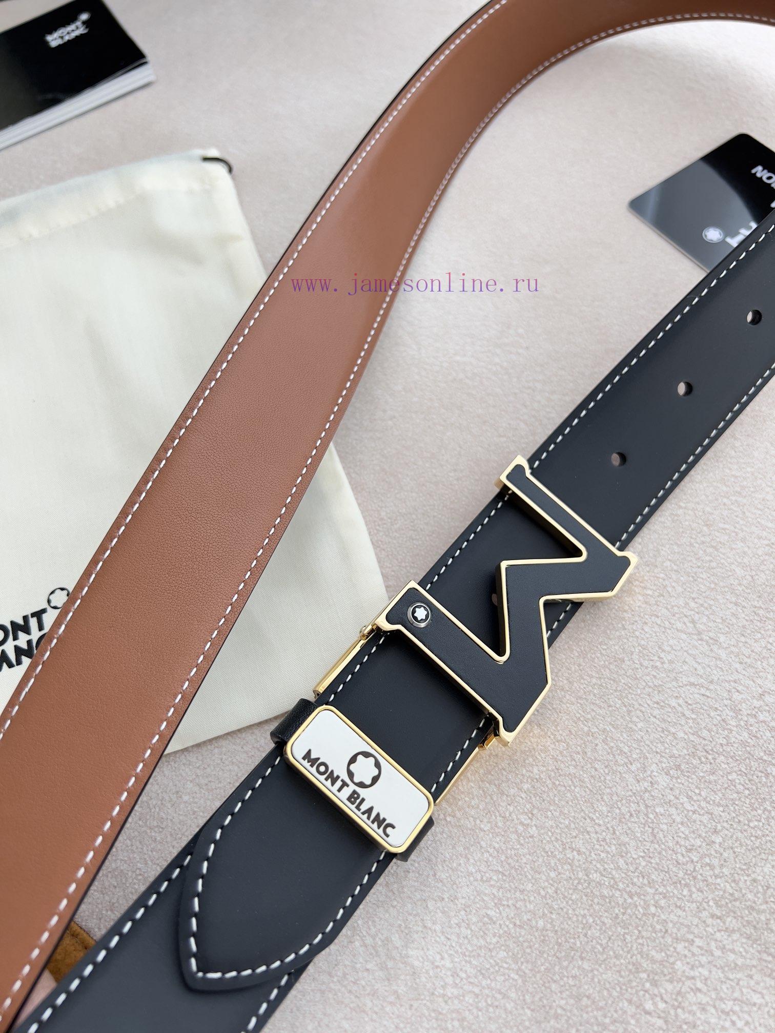 Montblanc Montblanc ️ Belt and beltHanging buckle, new original classic boutique leather let wwjthq3y - Image 7