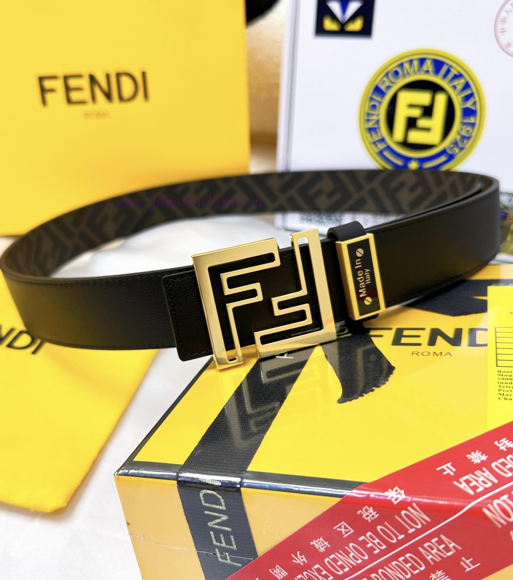 Belt FENDI Fendi ReproductionThe waistband is made of 100% cowhide, ensuring a double-layer 7veedllz - Image 7