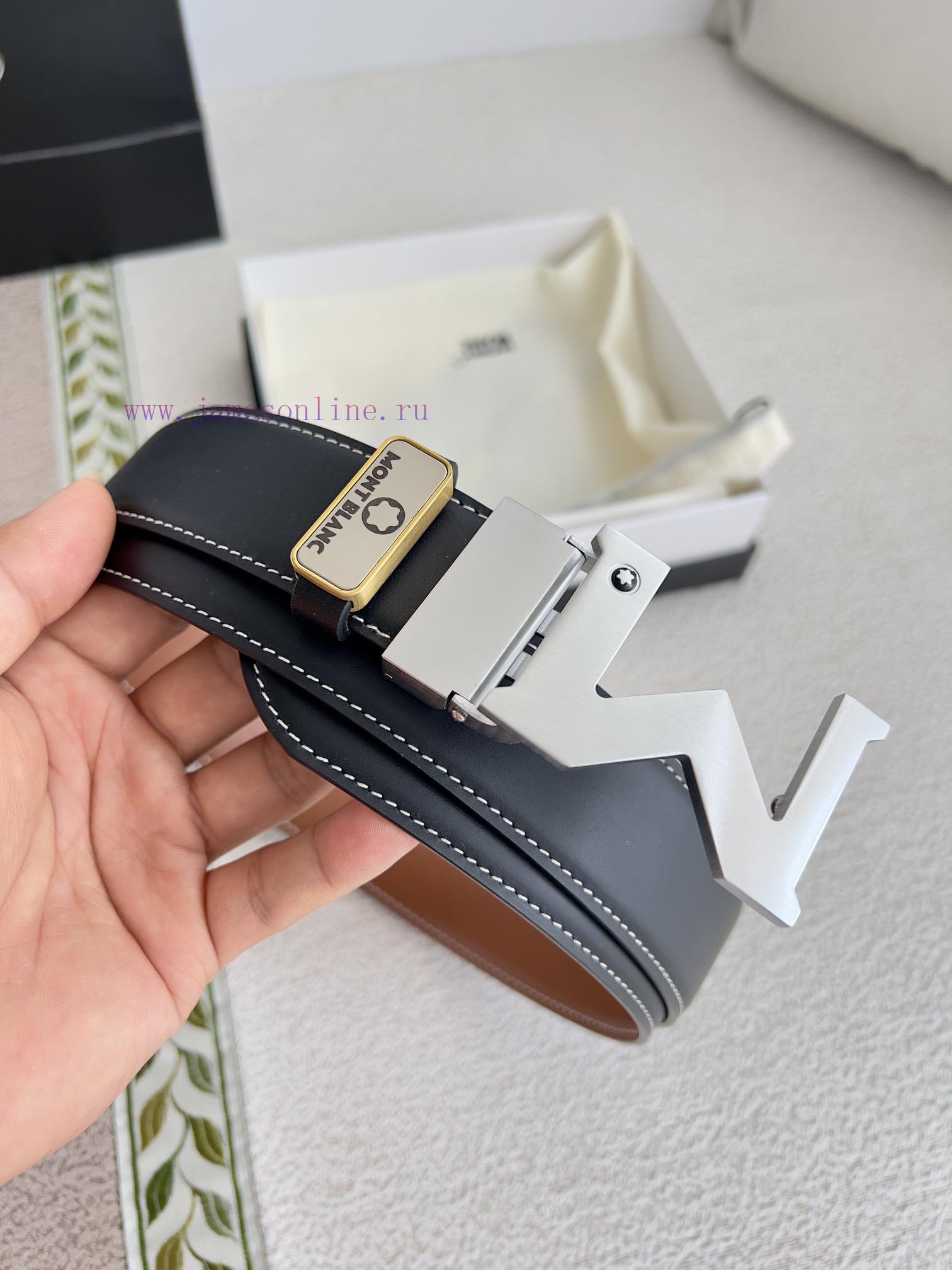Montblanc Montblanc ️ Belt and beltBuckle, new original classic boutique two-color buckle, p gpox0438 - Image 3