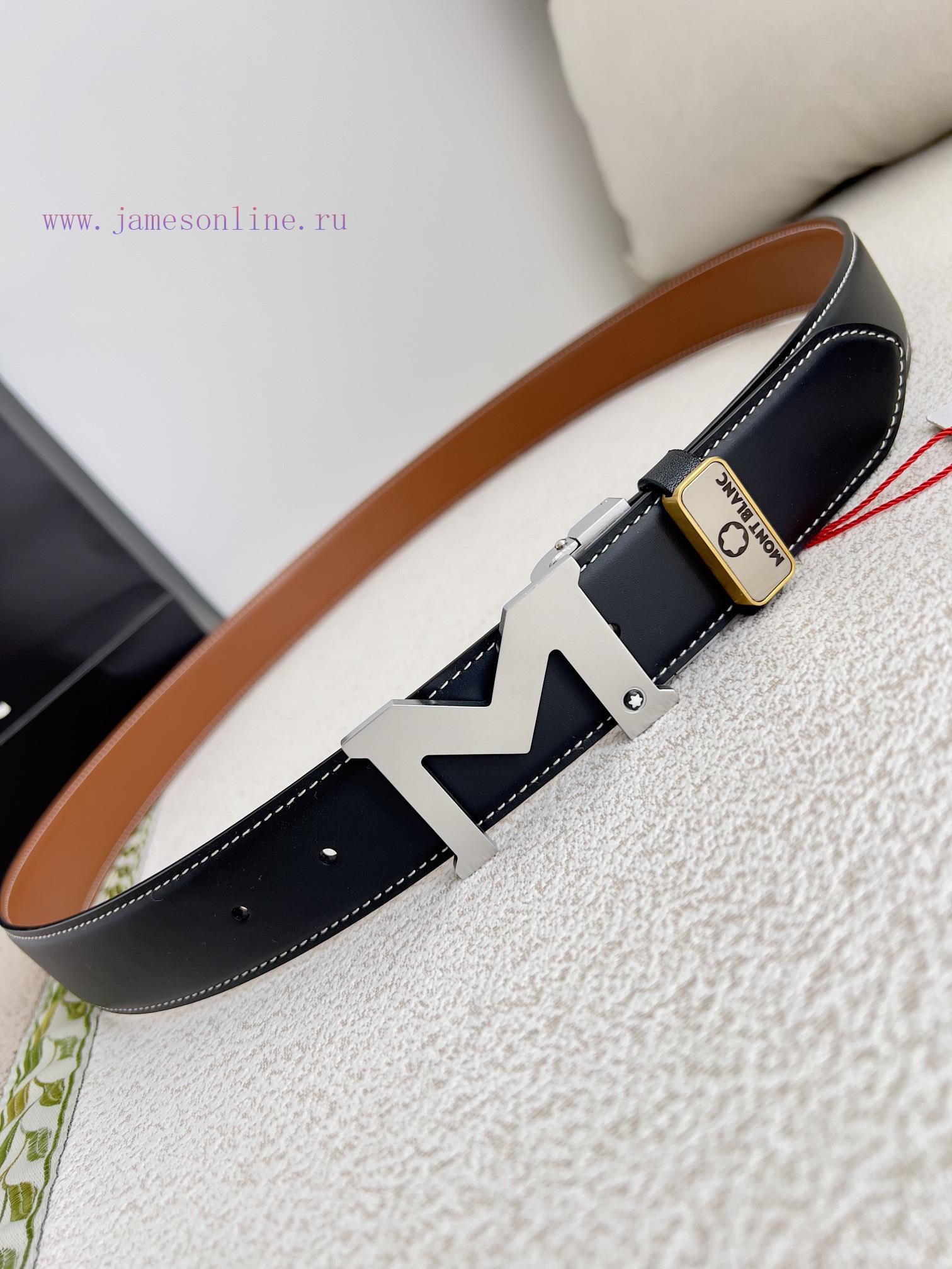 Montblanc Montblanc ️ Belt and beltBuckle, new original classic boutique two-color buckle, p gpox0438 - Image 4