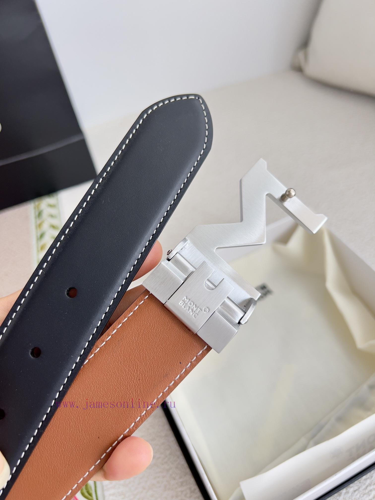 Montblanc Montblanc ️ Belt and beltBuckle, new original classic boutique two-color buckle, p gpox0438 - Image 6