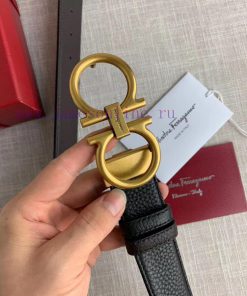 Ferragamo Haute Couture Men's Belt, with a 3.5cm body and a double-sided lychee pattern. Bot xq0jpvwp