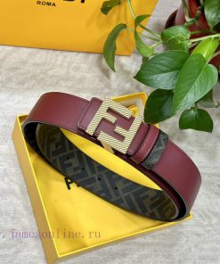 FENDI style, width 4.0CM, double ring front and back waist belts with F buttons and buckles, idmboqnc