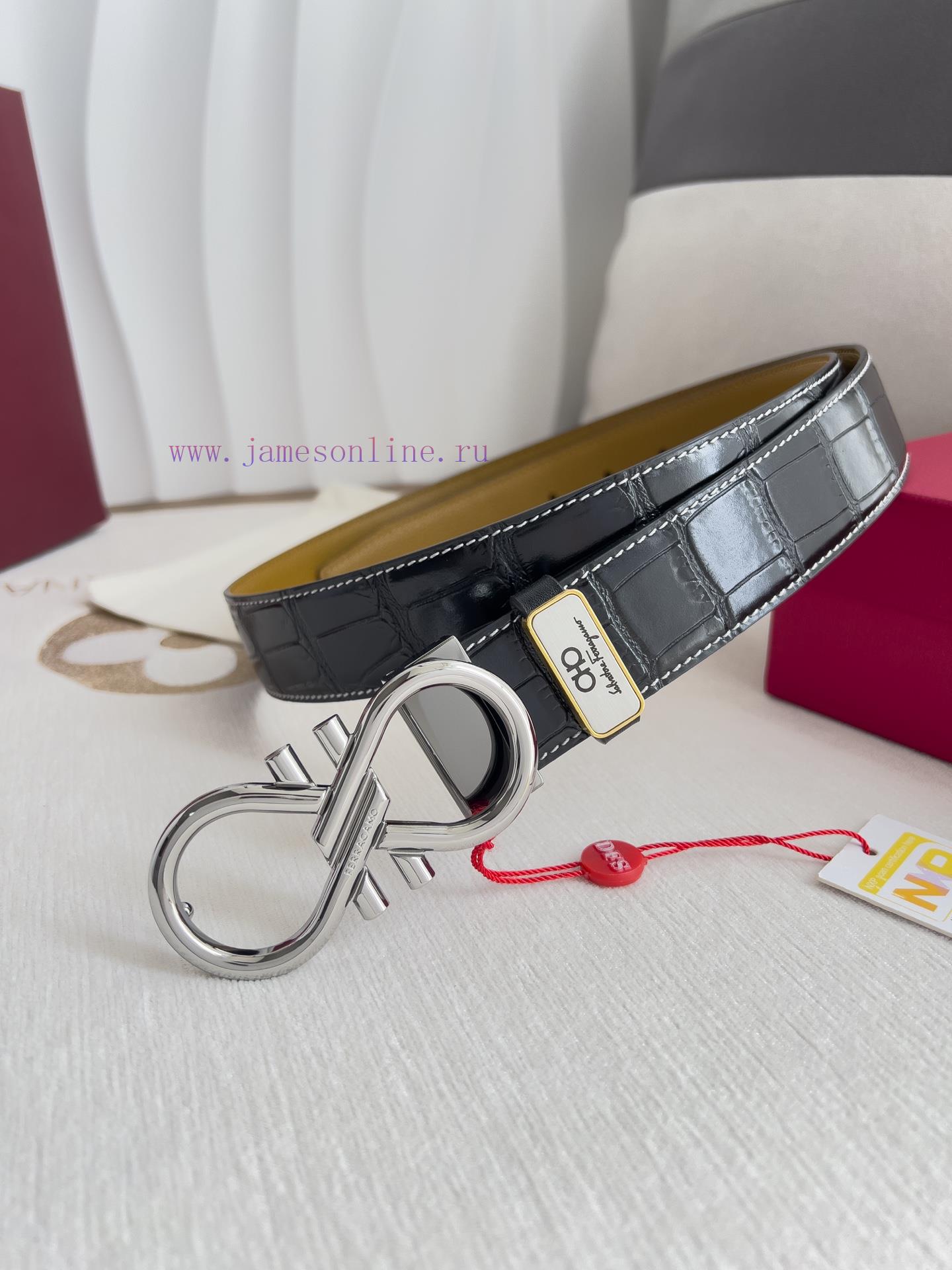 Ferragamo Ferrgamo ️ Belt and beltHanging buckle, classic hanging buckle made of pure copper e57pf8h0 - Image 2
