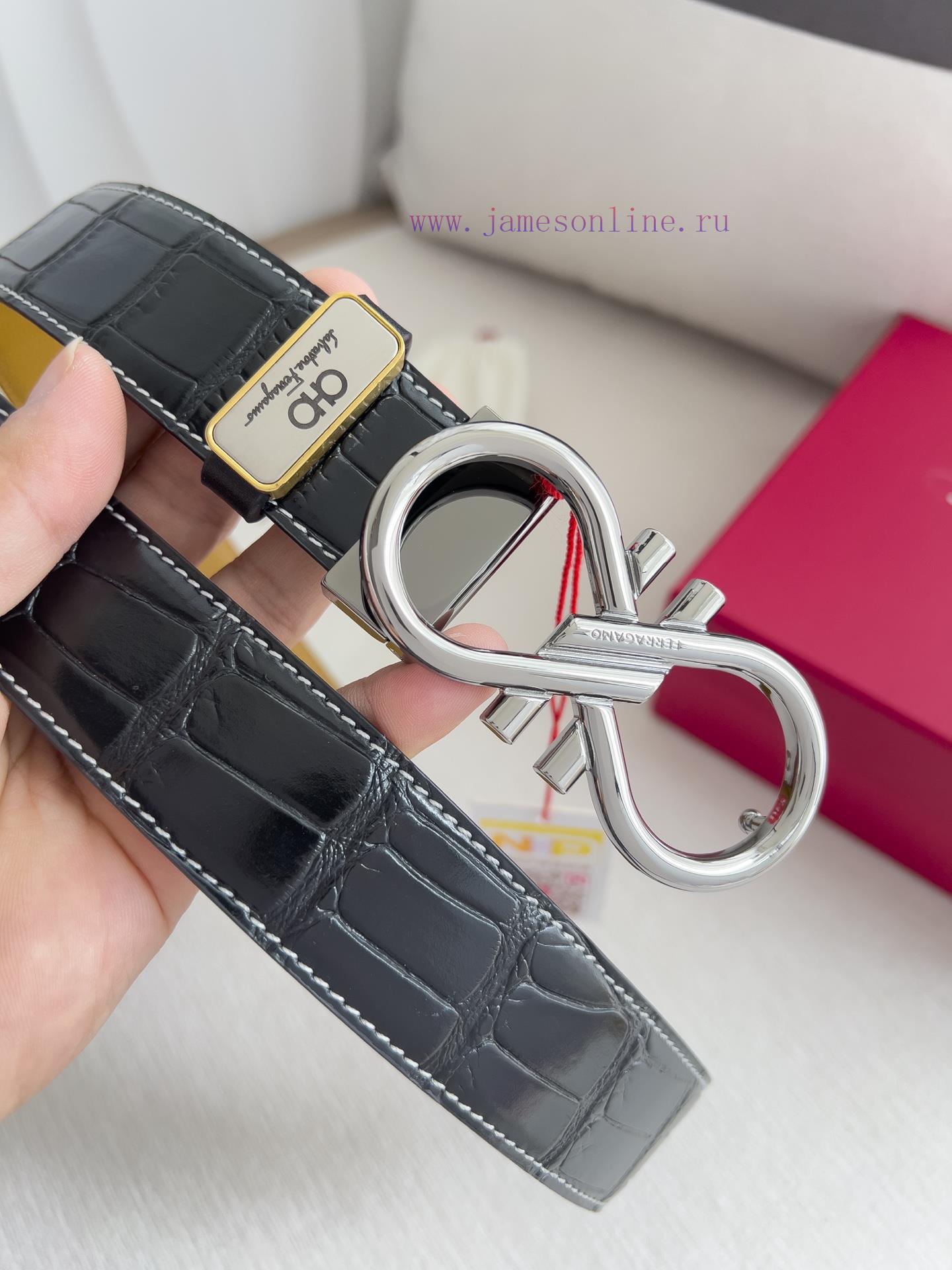 Ferragamo Ferrgamo ️ Belt and beltHanging buckle, classic hanging buckle made of pure copper e57pf8h0 - Image 4