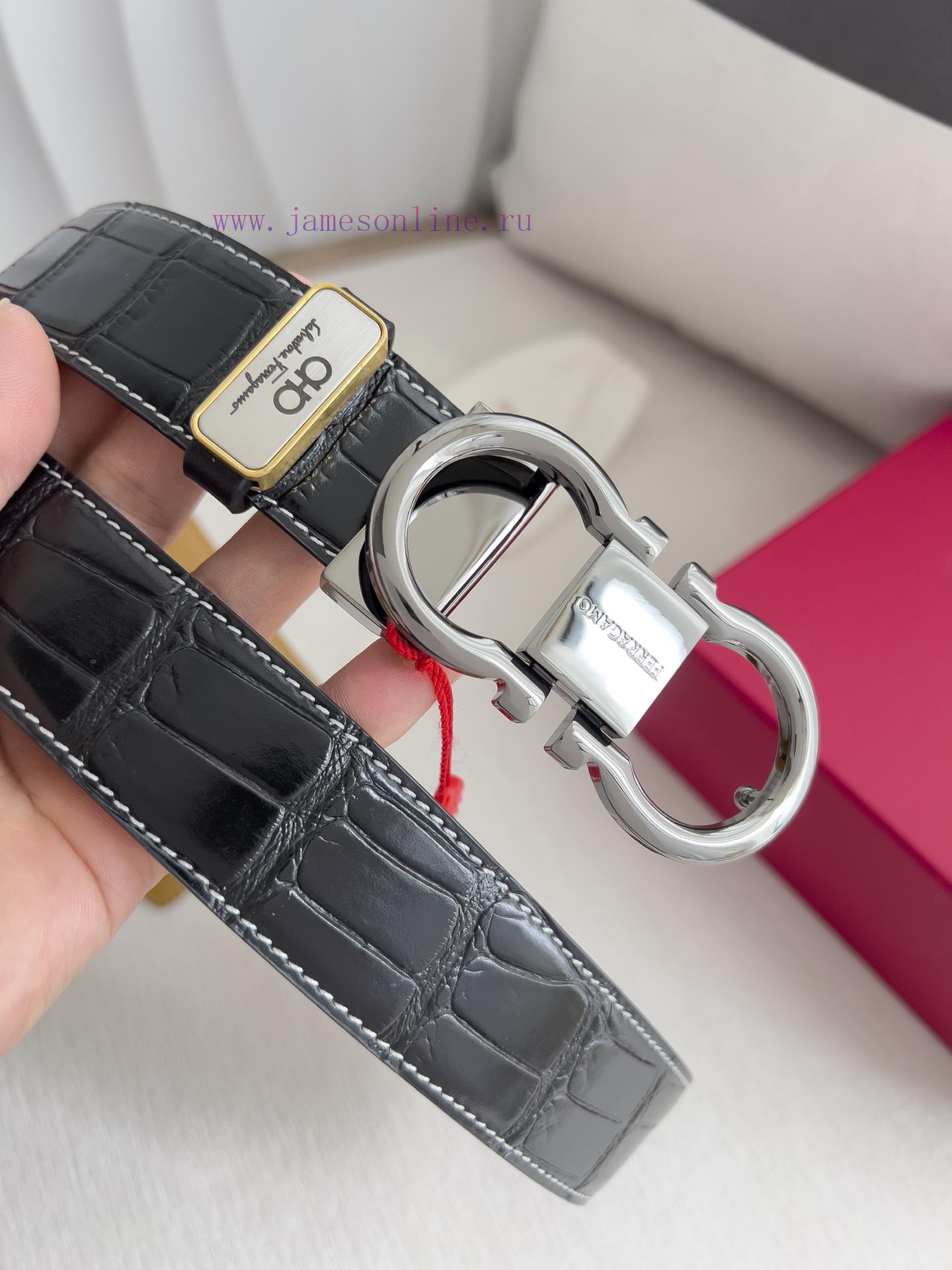 Ferragamo Ferrgamo ️ Belt and beltHanging buckle, classic hanging buckle made of pure copper e57pf8h0 - Image 5