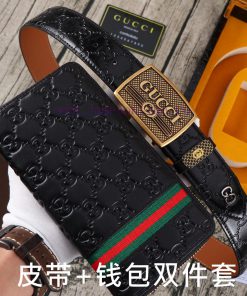 Gucci. Gucci two-piece setWooden box, belt+wallet, two-piece setGrade: Italian imported 100% vdx4xlp5