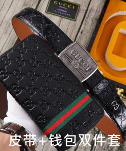Gucci. Gucci two-piece setWooden box, belt+wallet, two-piece setGrade: Italian imported 100% t5zgo0xi