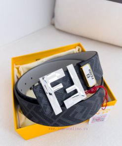 Fendi FENDI ️ Belt and beltBuckle, original classic pure copper boutique letter buckle, phot fd1ysuyb