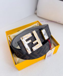 Fendi FENDI ️ Belt and beltBuckle, original classic pure copper boutique letter buckle, phot abq6emzg