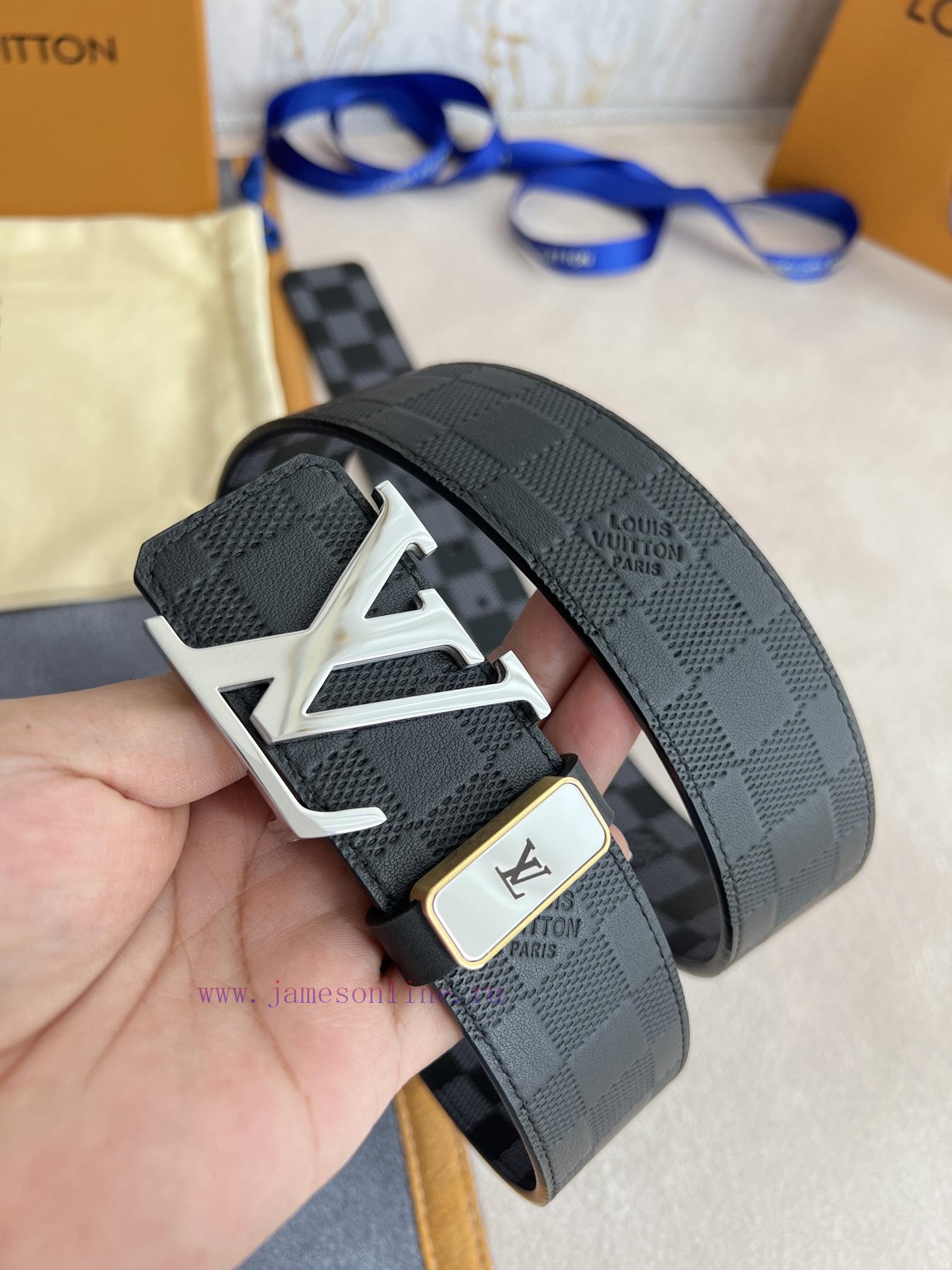 LV... Louis Vuitton Belt and BeltsBuckle, classic pure steel material buckle, top layer cowh onb7j9gp - Image 2