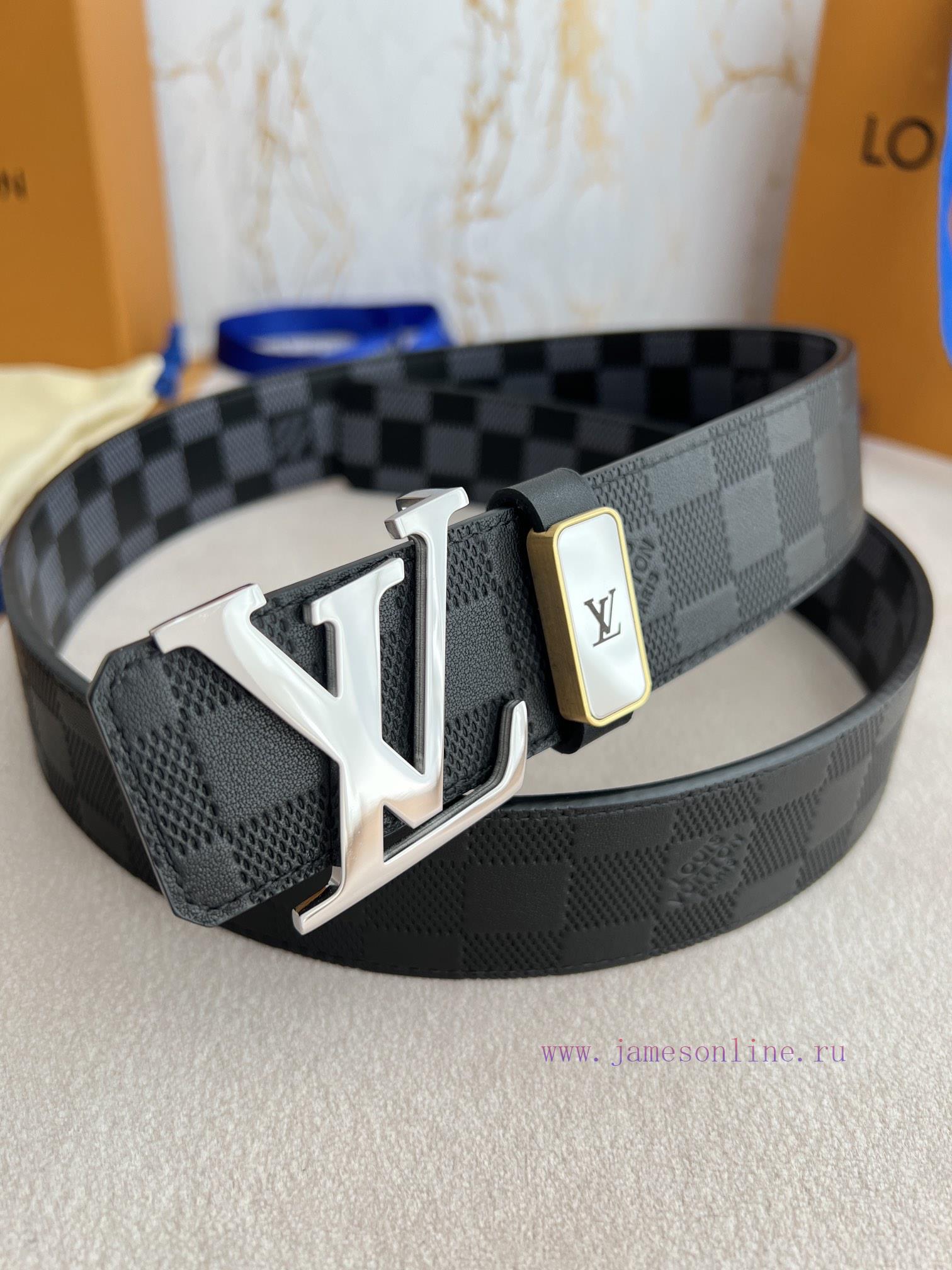 LV... Louis Vuitton Belt and BeltsBuckle, classic pure steel material buckle, top layer cowh onb7j9gp - Image 8