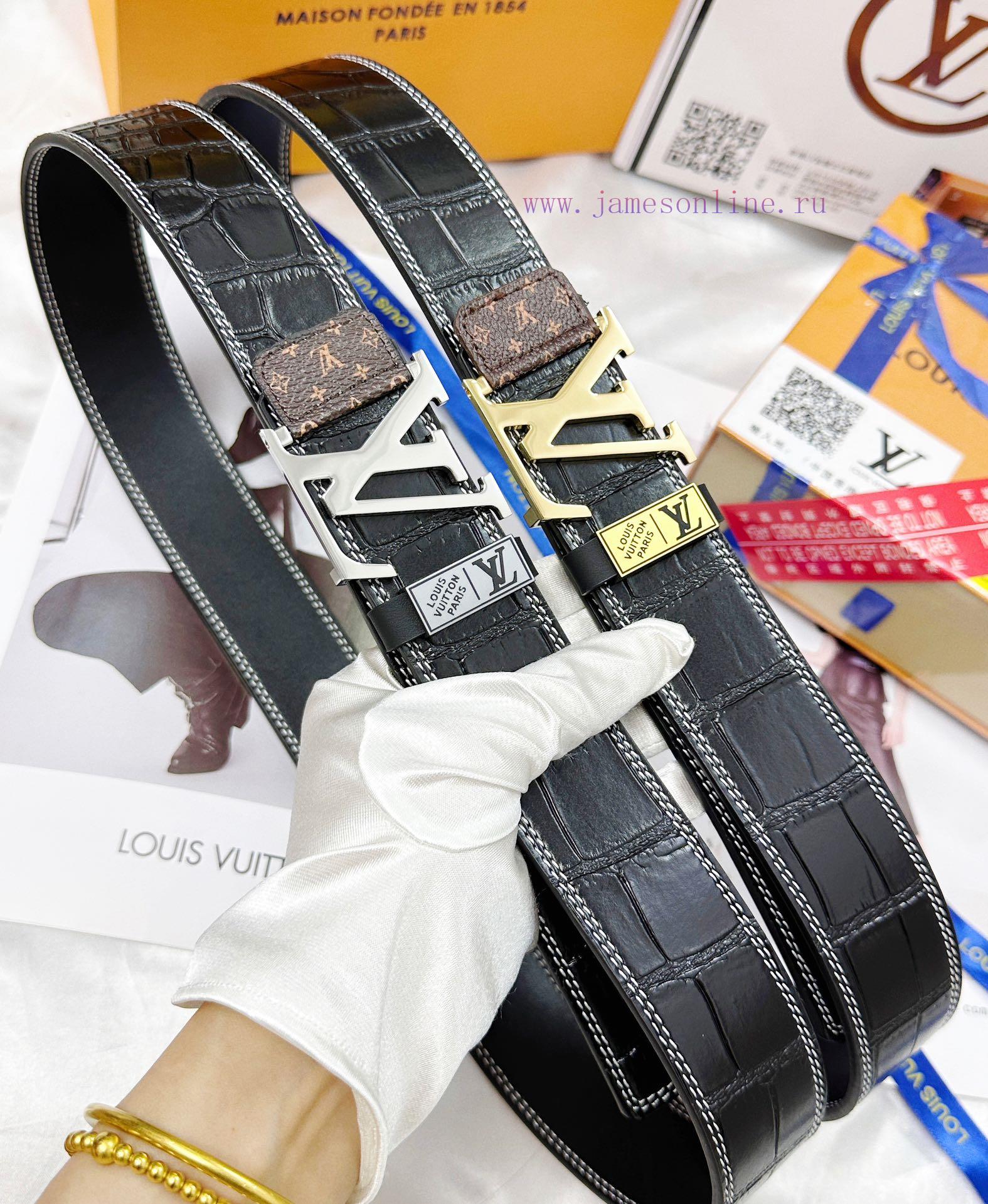 Belt LV Louis Vuitton's top tier replicaThe waistband is made of 100% imported original cowh h5voubp1 - Image 2