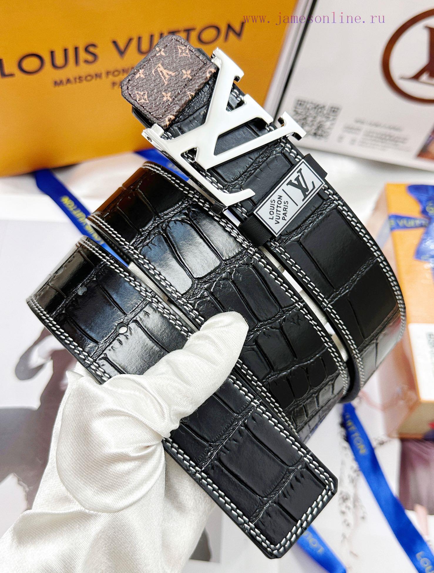 Belt LV Louis Vuitton's top tier replicaThe waistband is made of 100% imported original cowh 2ljm64vb - Image 3