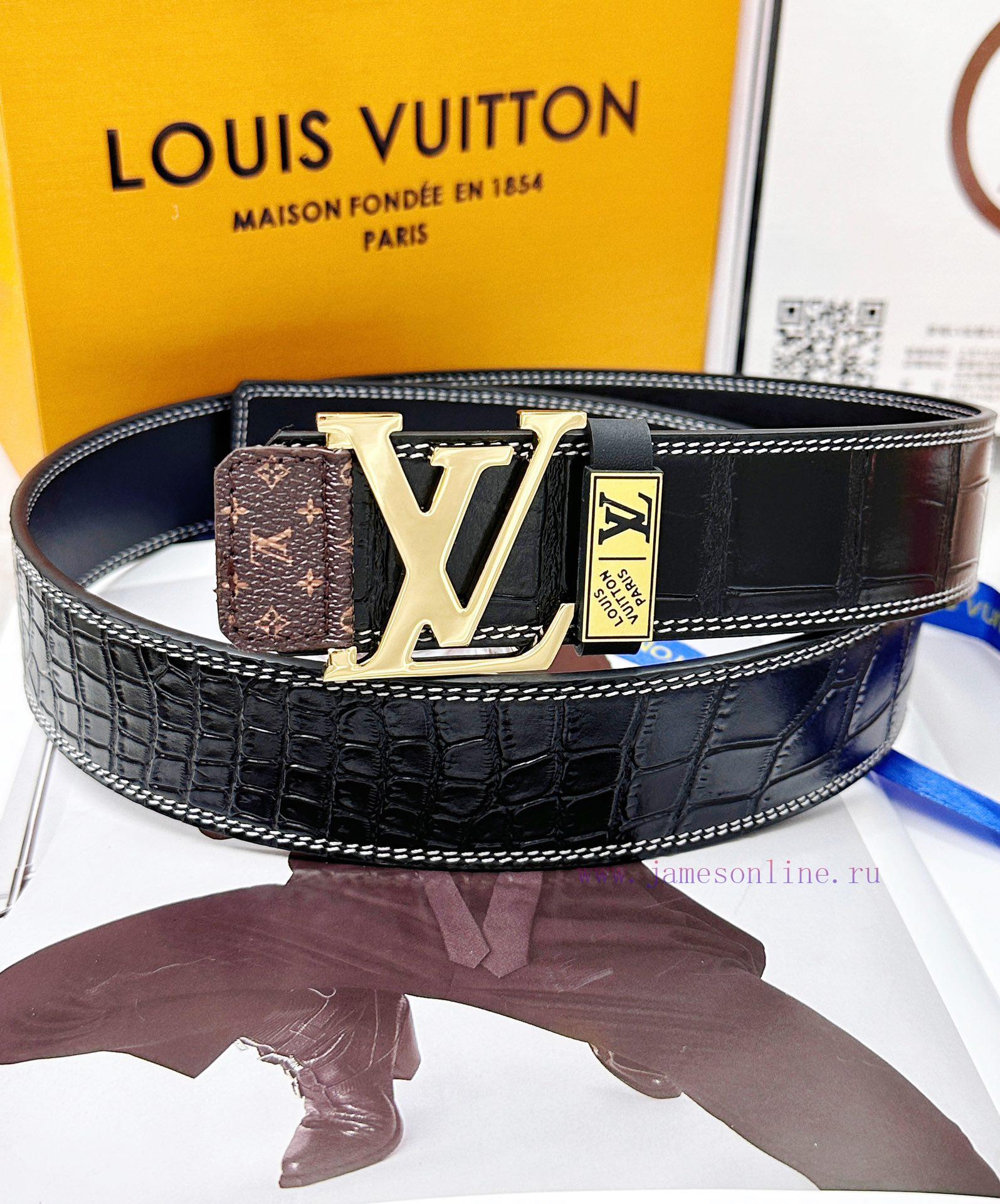 Belt LV Louis Vuitton's top tier replicaThe waistband is made of 100% imported original cowh h5voubp1 - Image 5