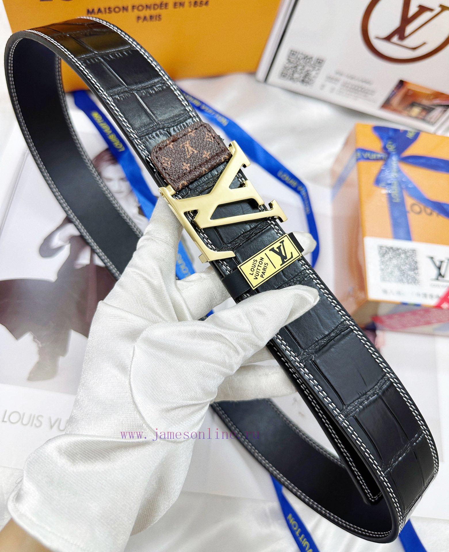 Belt LV Louis Vuitton's top tier replicaThe waistband is made of 100% imported original cowh h5voubp1 - Image 7