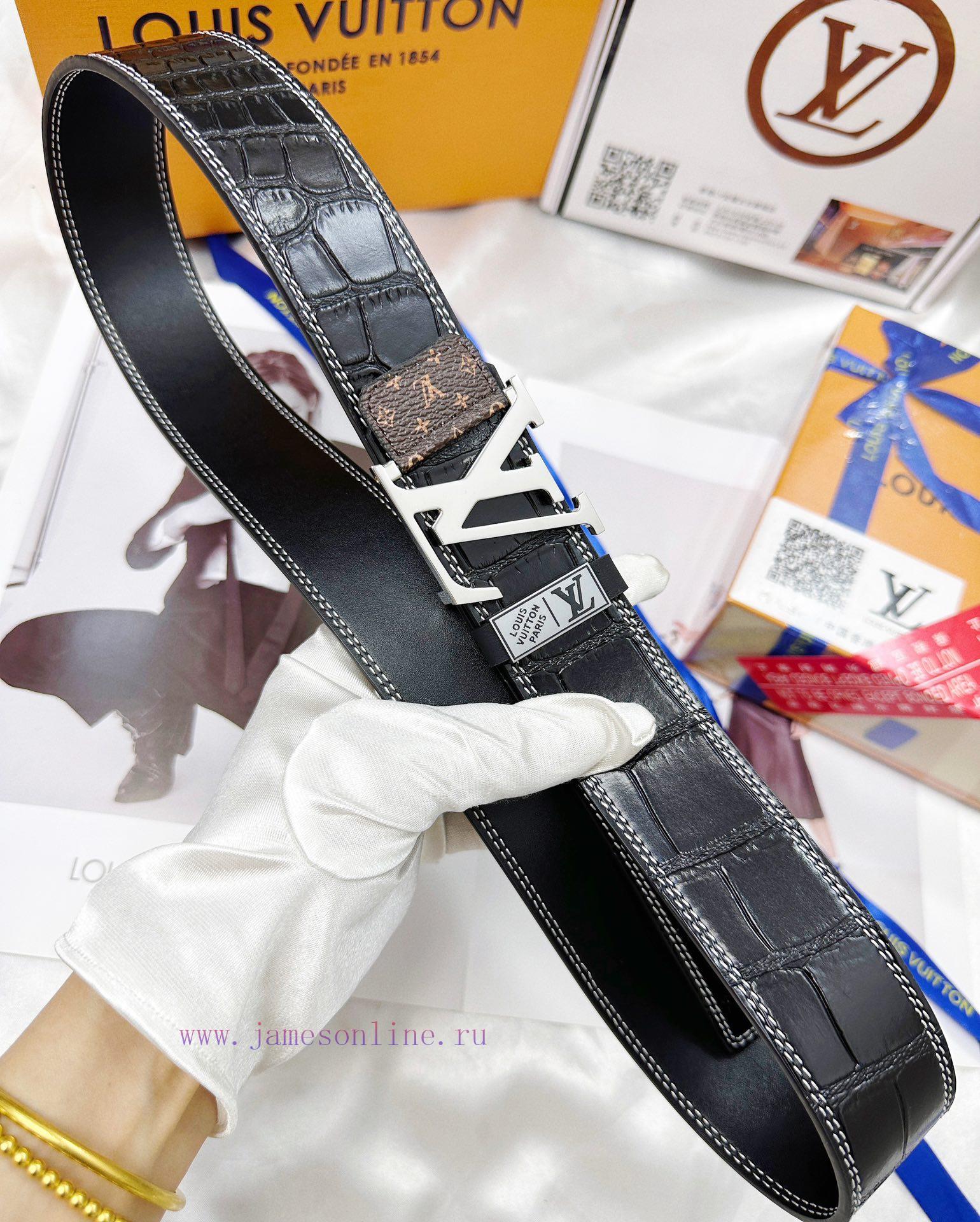 Belt LV Louis Vuitton's top tier replicaThe waistband is made of 100% imported original cowh h5voubp1 - Image 10