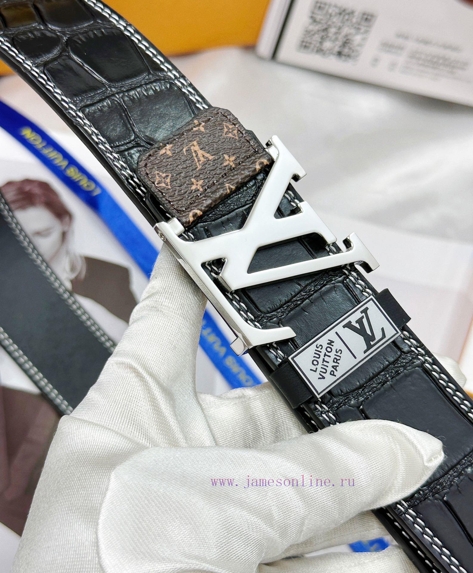 Belt LV Louis Vuitton's top tier replicaThe waistband is made of 100% imported original cowh 2ljm64vb - Image 9