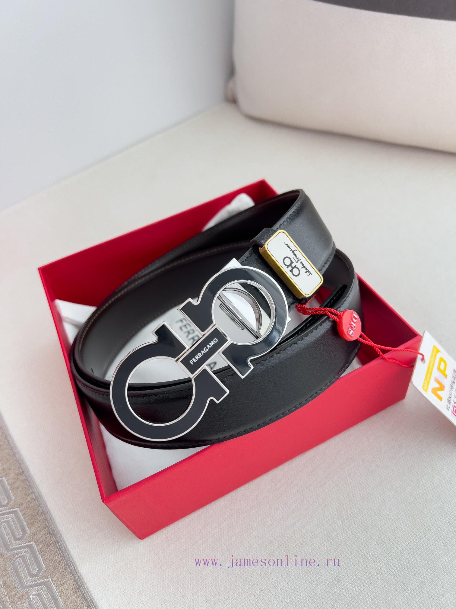 Ferragamo Ferrgamo ️ Belt and beltHanging buckle, classic hanging buckle made of pure copper rt6vq5f4