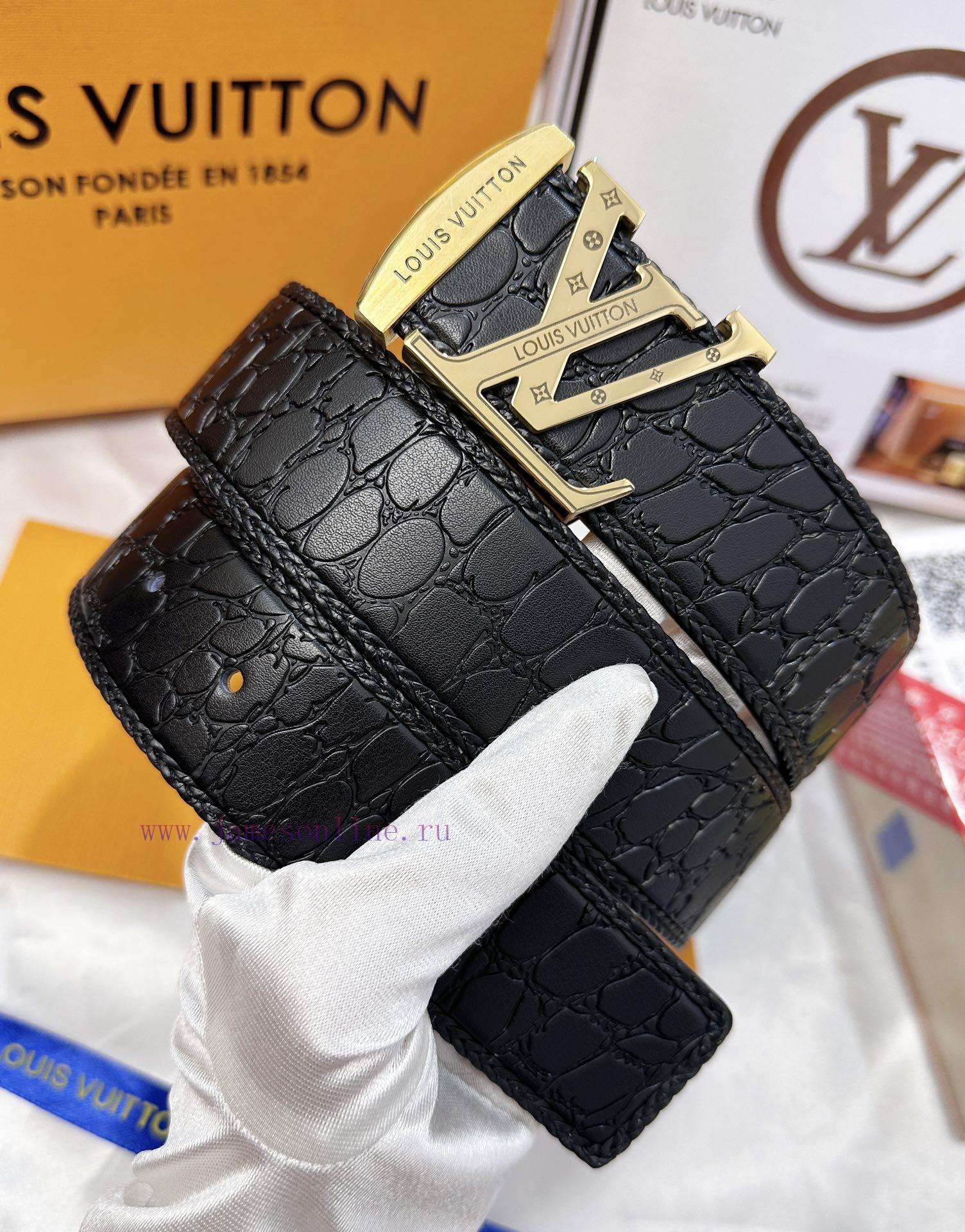 Belt LV Louis Vuitton's top tier replicaThe waistband is made of 100% cowhide, ensuring genu t74ryb57 - Image 3