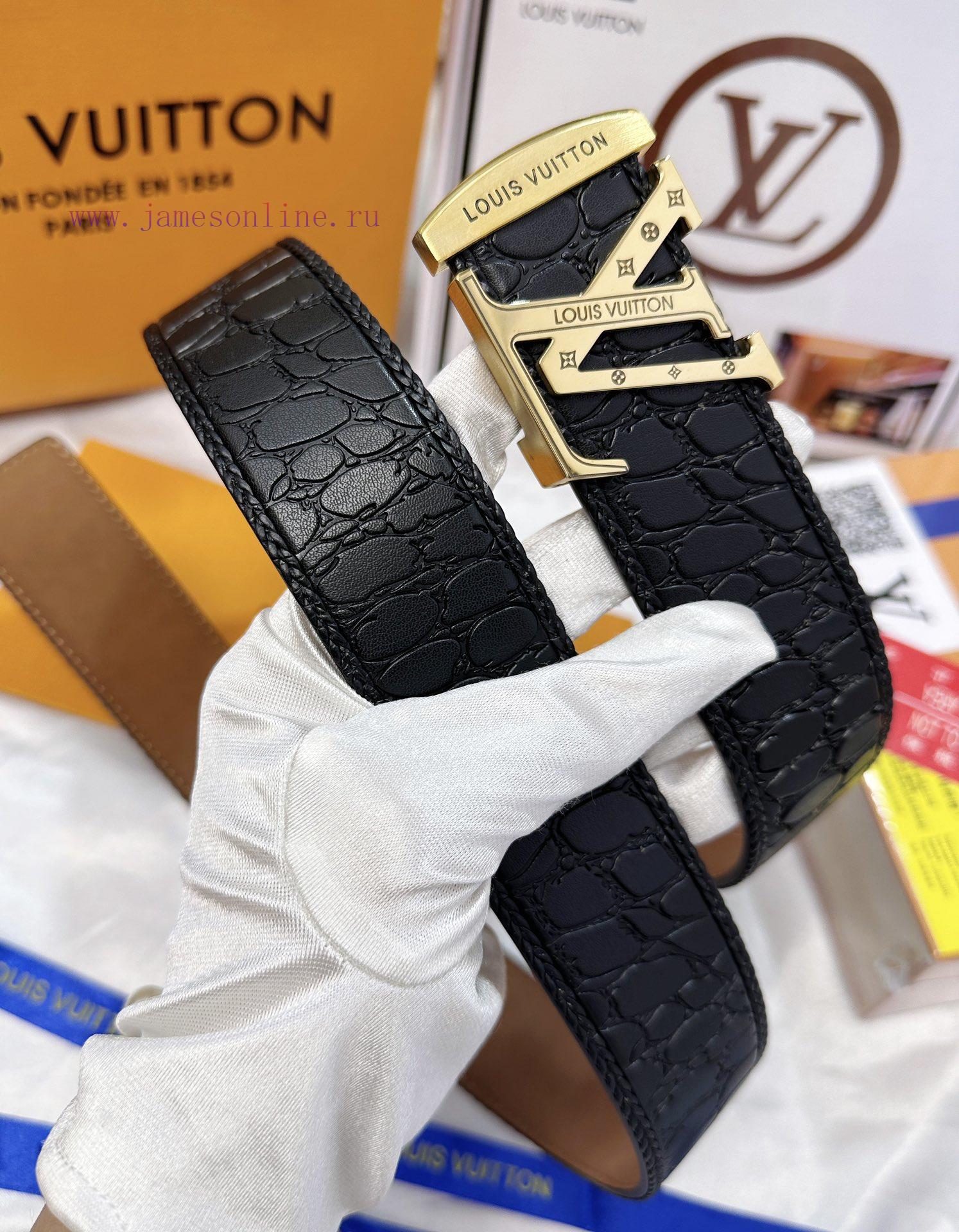 Belt LV Louis Vuitton's top tier replicaThe waistband is made of 100% cowhide, ensuring genu t74ryb57 - Image 4