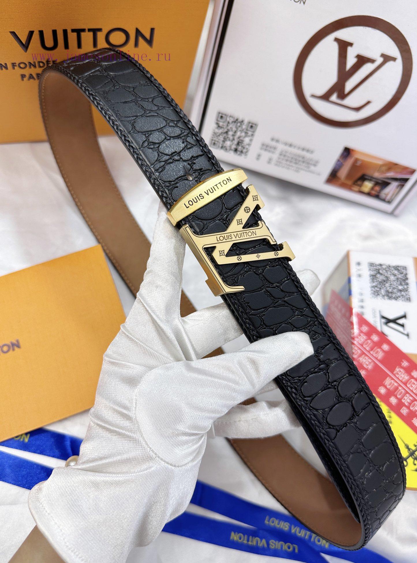 Belt LV Louis Vuitton's top tier replicaThe waistband is made of 100% cowhide, ensuring genu t74ryb57 - Image 5