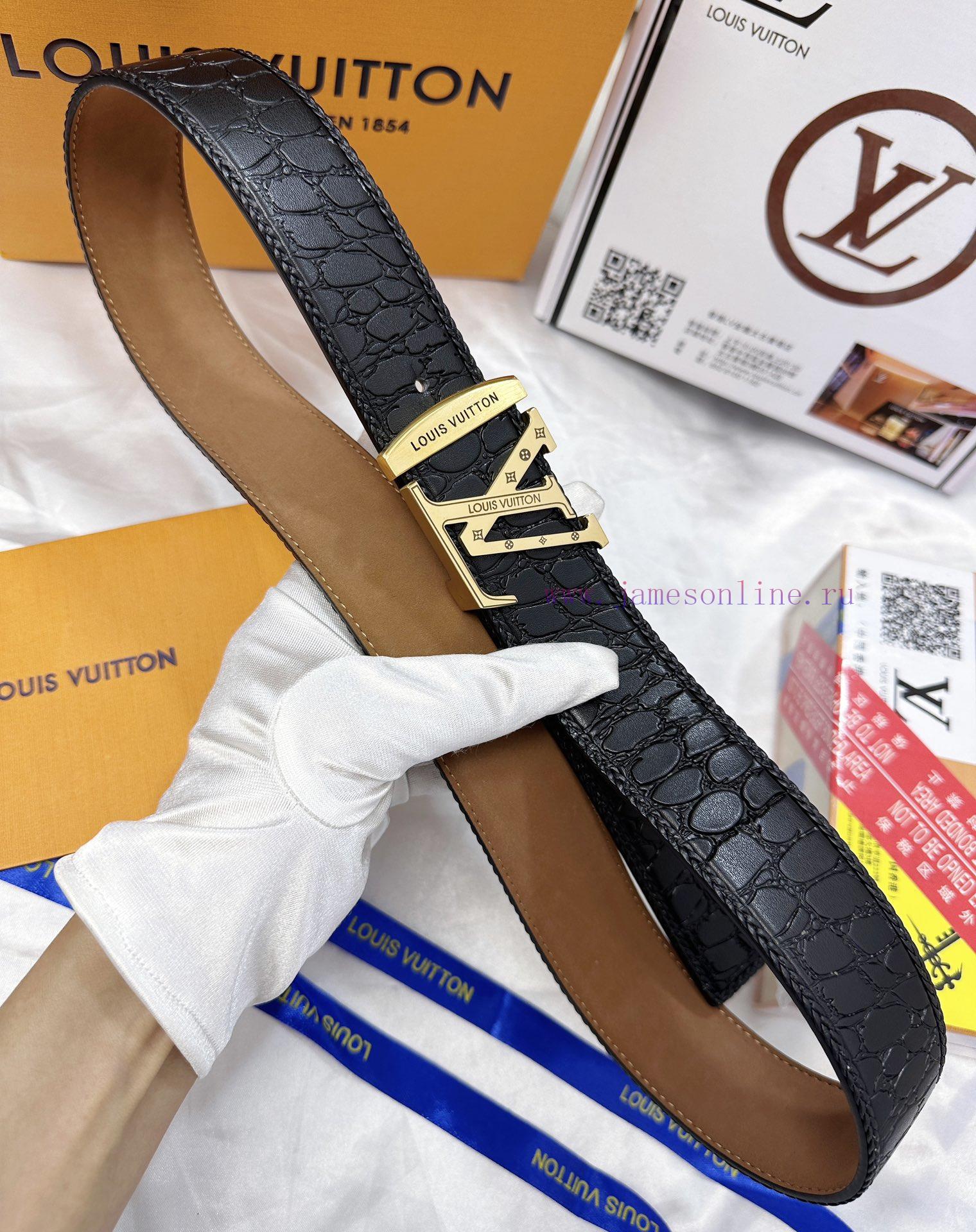 Belt LV Louis Vuitton's top tier replicaThe waistband is made of 100% cowhide, ensuring genu t74ryb57 - Image 6