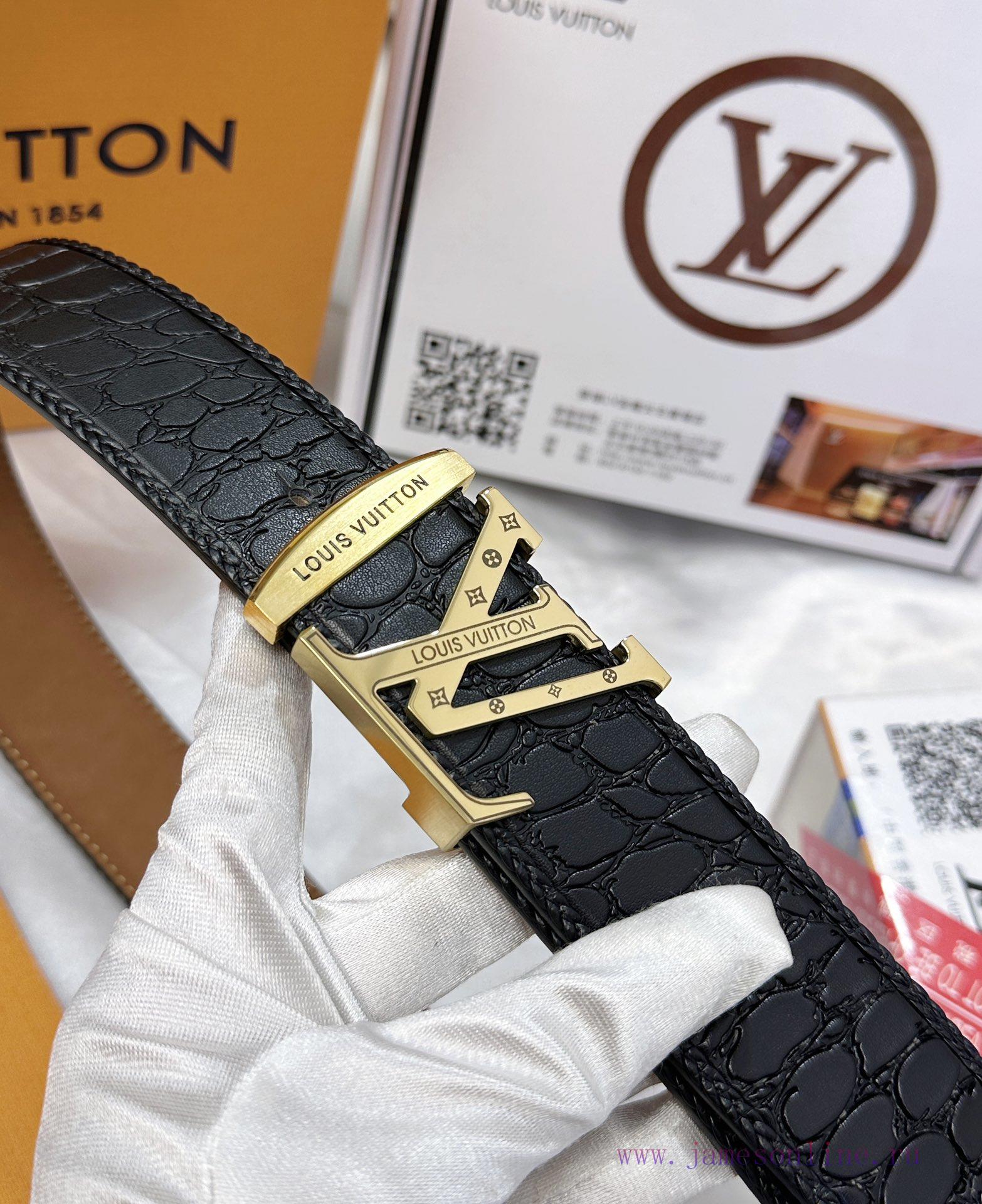 Belt LV Louis Vuitton's top tier replicaThe waistband is made of 100% cowhide, ensuring genu t74ryb57 - Image 9