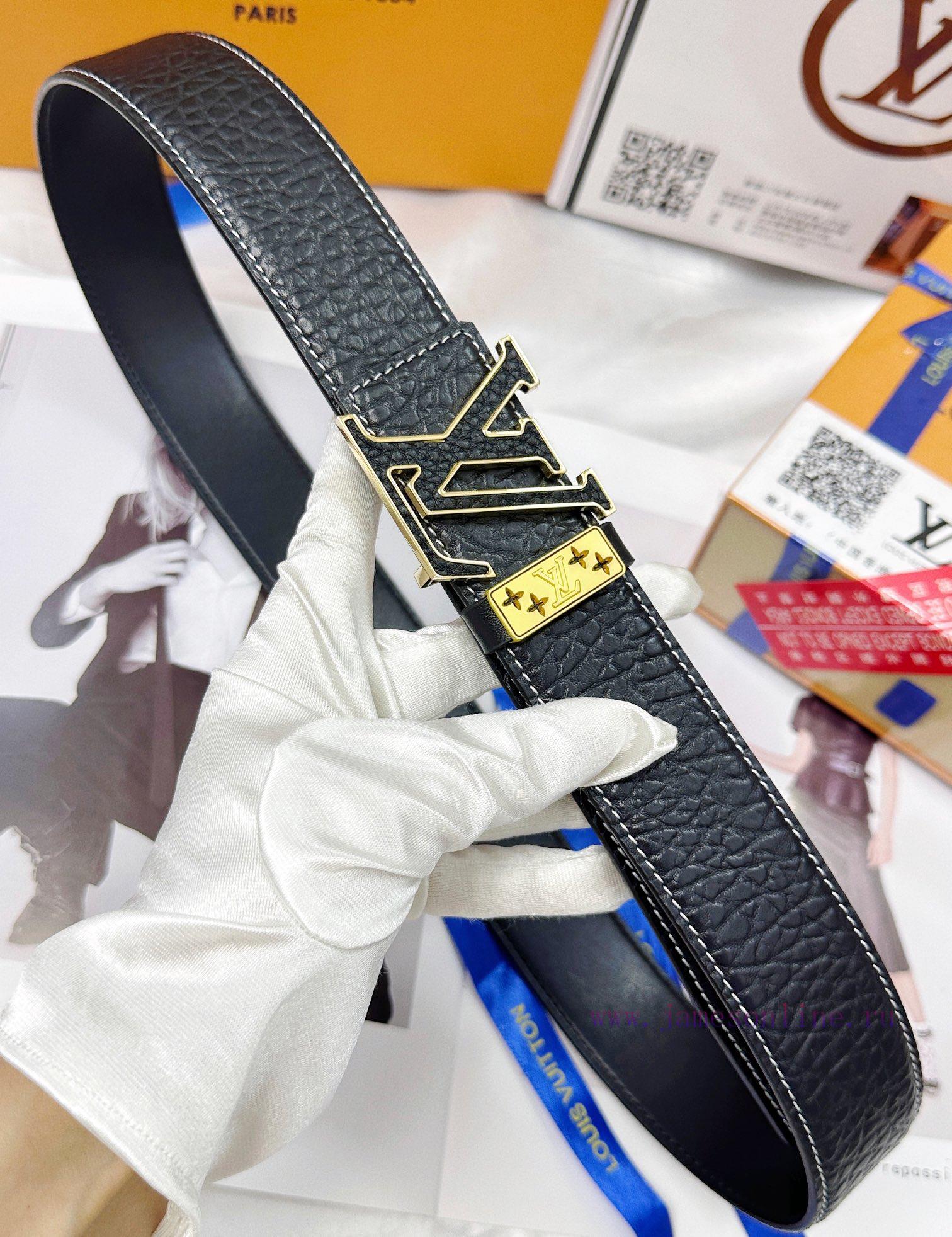 Belt LV Louis Vuitton's top tier replicaThe belt is made of 100% imported original cowhide, lt5wdu62 - Image 8