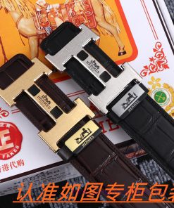 Men's belt HermesMen's leather belt is made of 100% head layer cowhide, ensuring that the 24 zm4m1z54