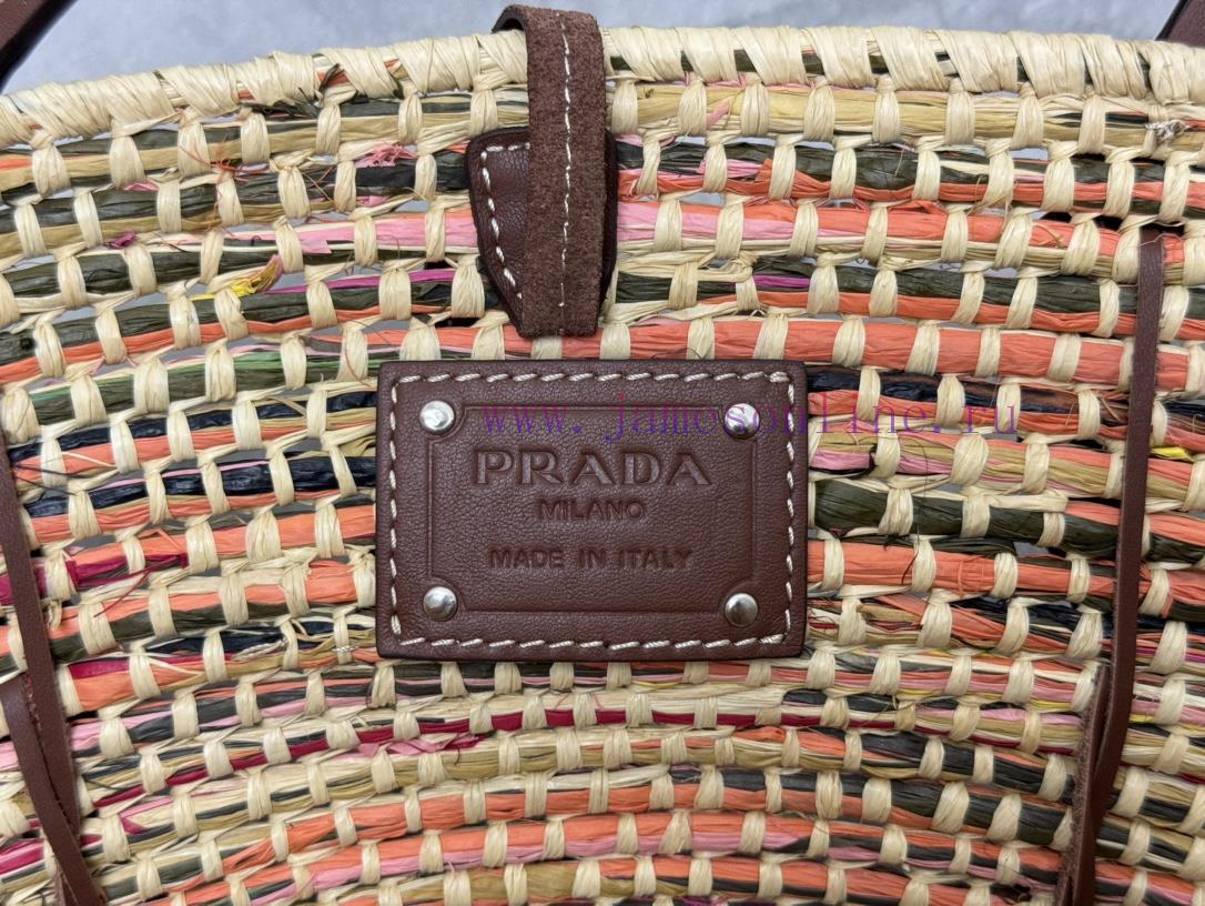 1BG312 grass woven vegetable basket, made of pure natural Lafite grass and paired with brownjjlwyqoq - Image 9