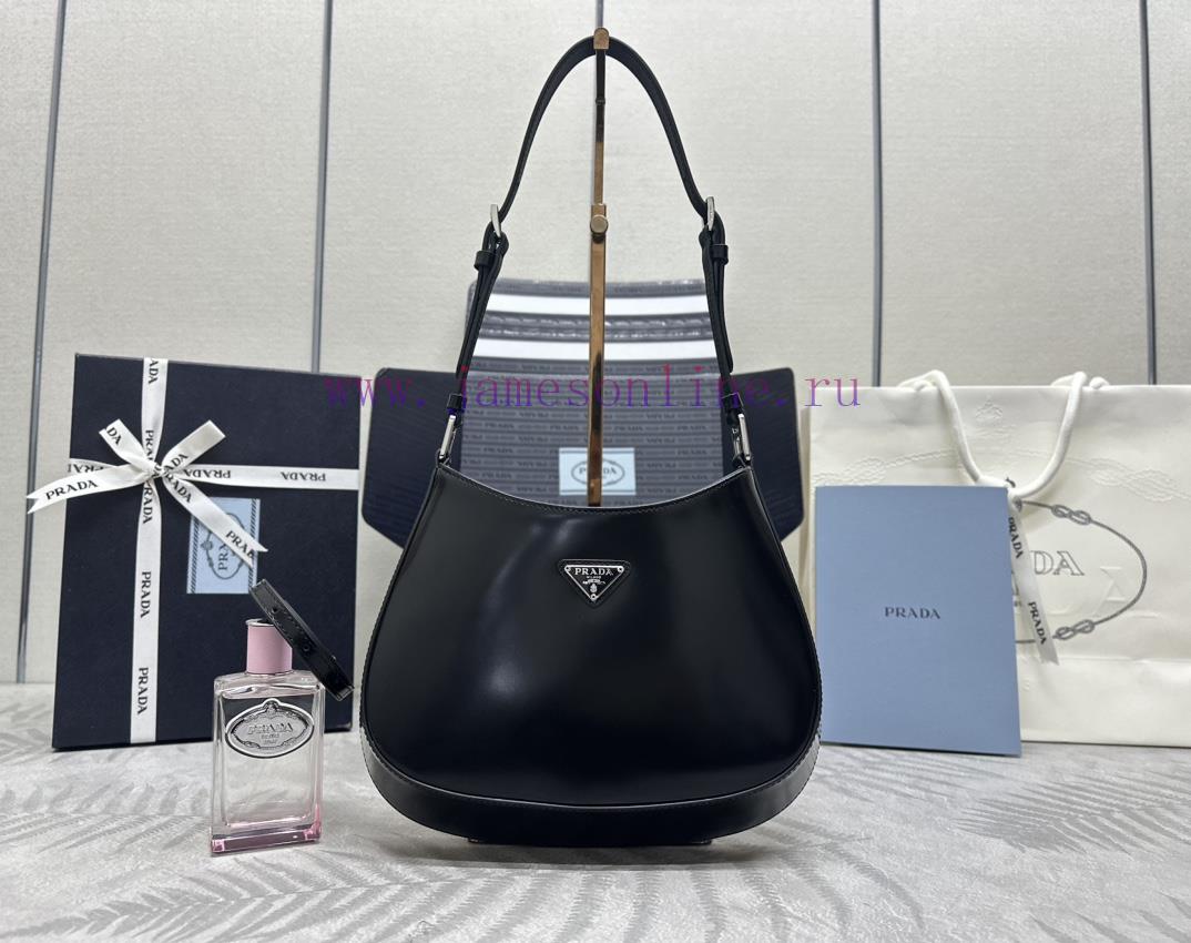 (Paired version full set packaging, customized), new shiny leather armpit bag 1BC169 silver 4wrorf0c - Image 2