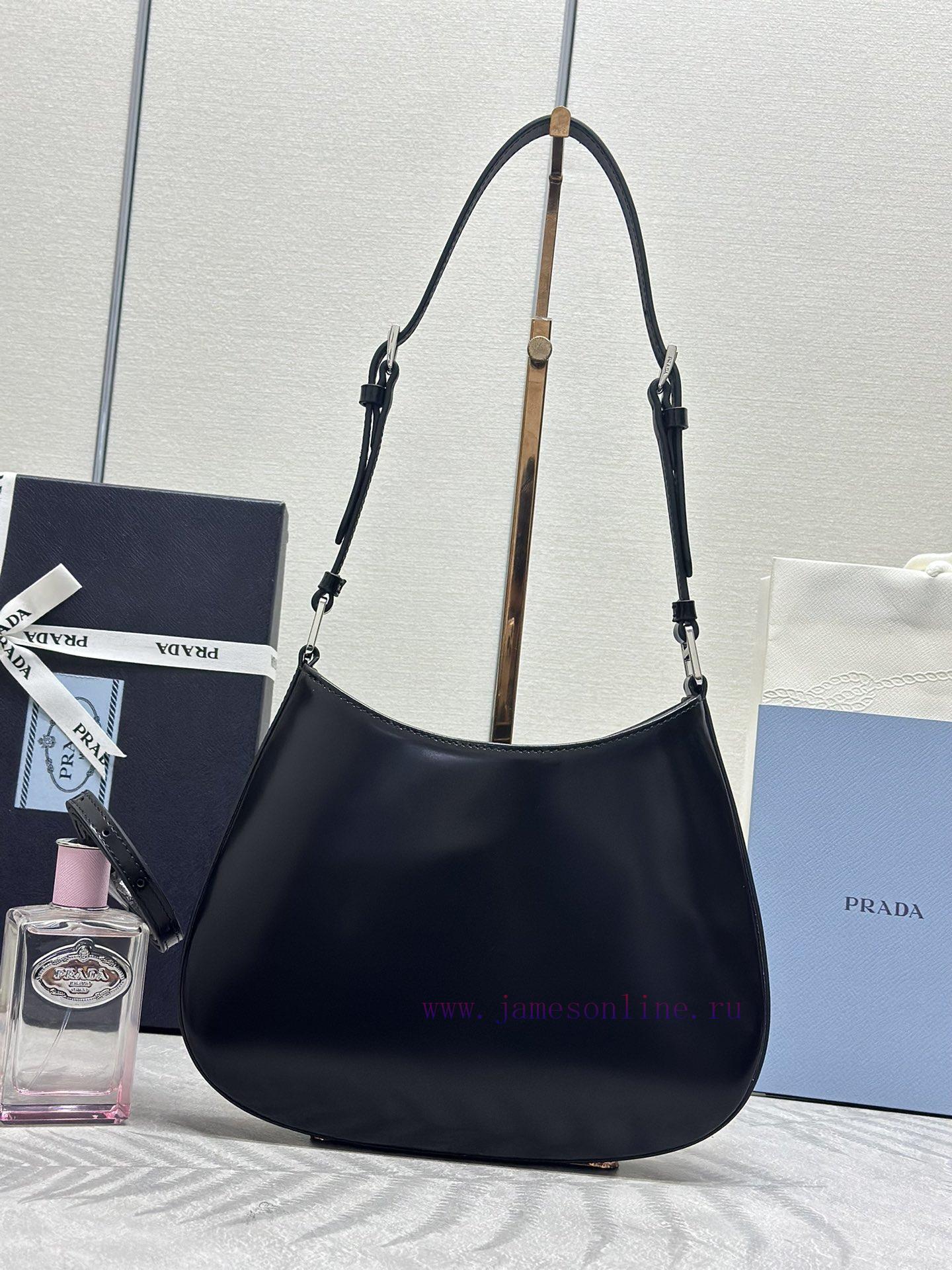 (Paired version full set packaging, customized), new shiny leather armpit bag 1BC169 silver 4wrorf0c - Image 3