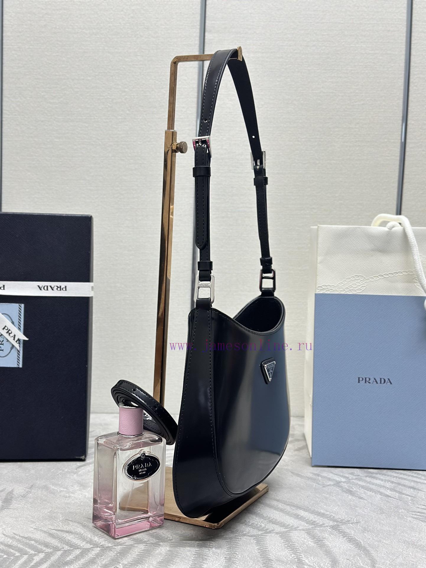 (Paired version full set packaging, customized), new shiny leather armpit bag 1BC169 silver 4wrorf0c - Image 4