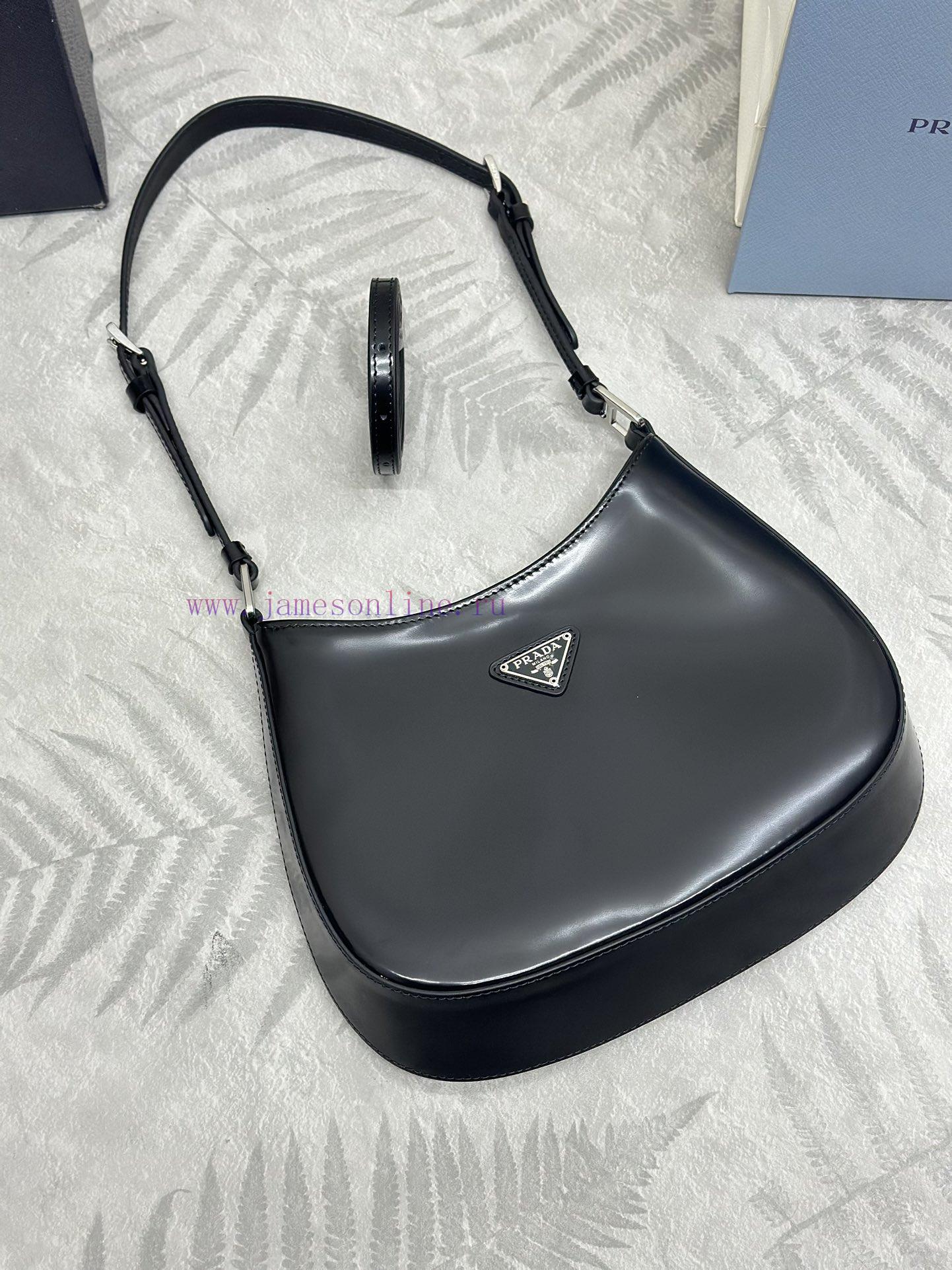 (Paired version full set packaging, customized), new shiny leather armpit bag 1BC169 silver 4wrorf0c - Image 5