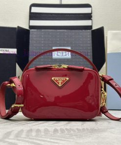 (Paired version full package, customized), new 1BH206 patent leather camera bag with sheepsk0qli63ra